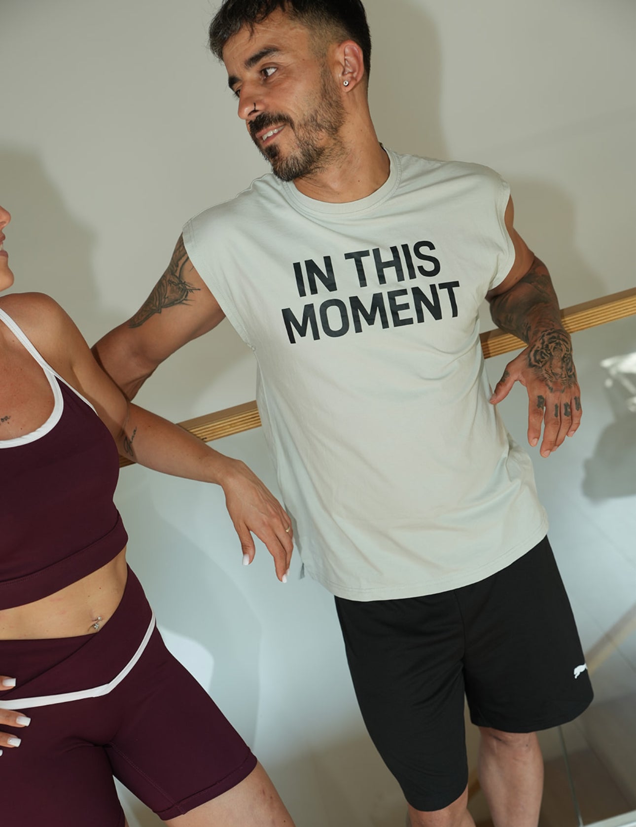 Camiseta deportiva sin mangas Ónix