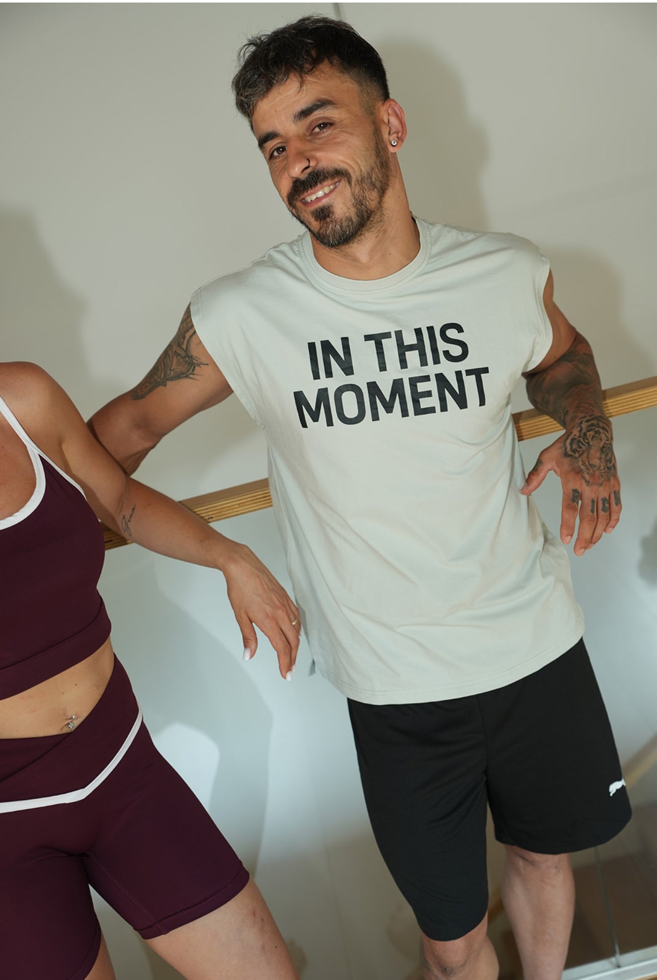 Camiseta deportiva sin mangas Ónix