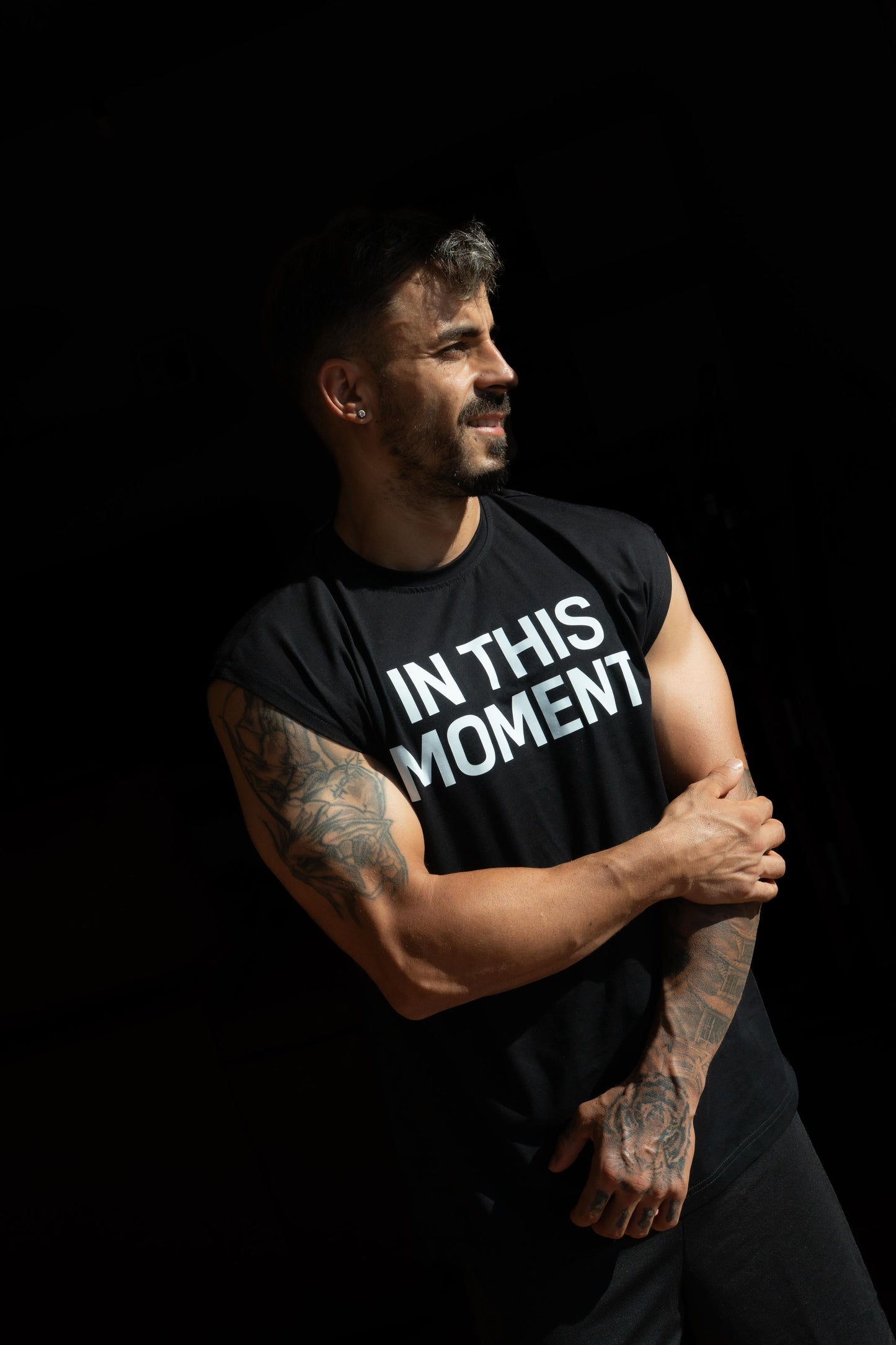 Camiseta deportiva sin mangas Ónix