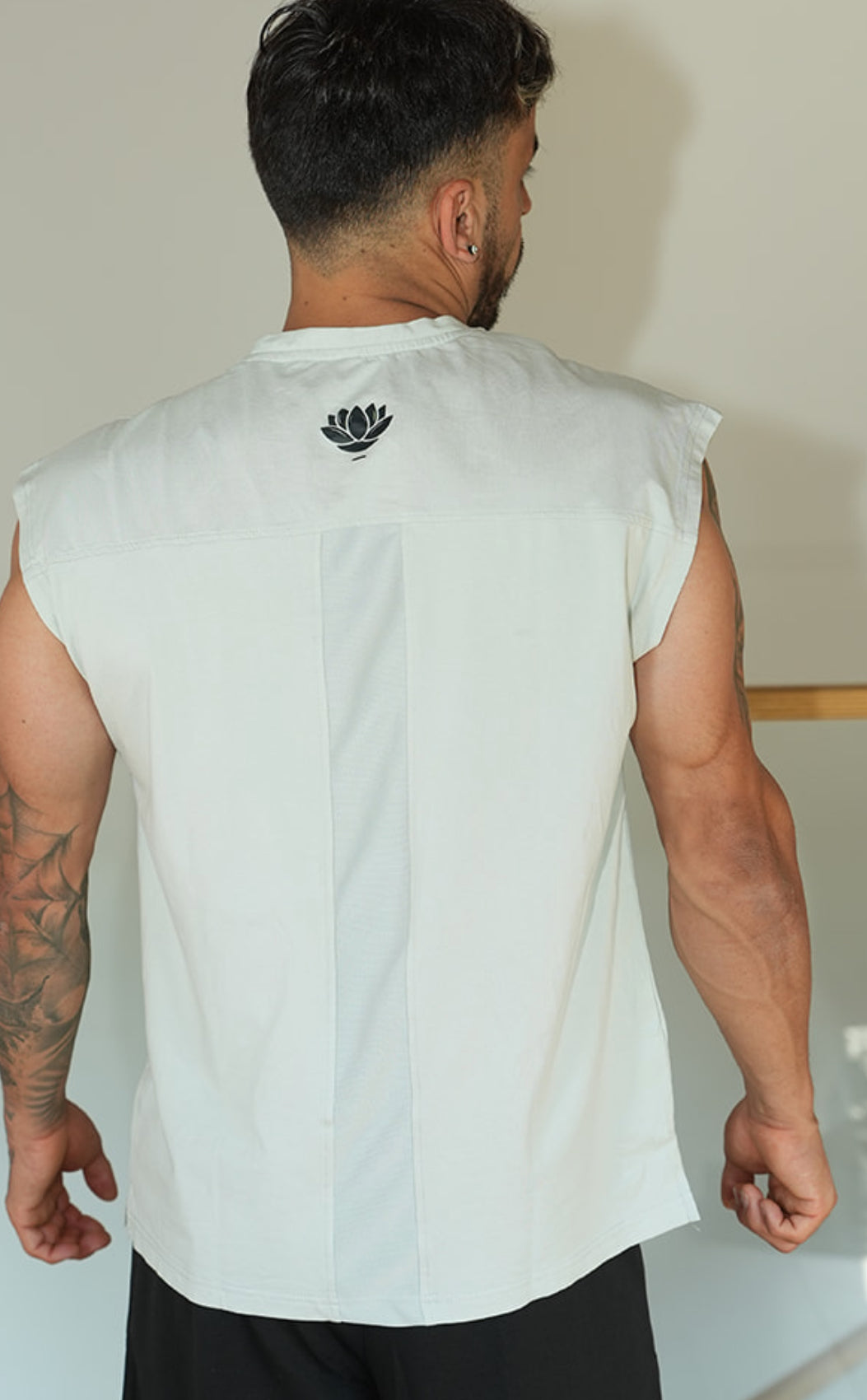 Camiseta deportiva sin mangas Ónix